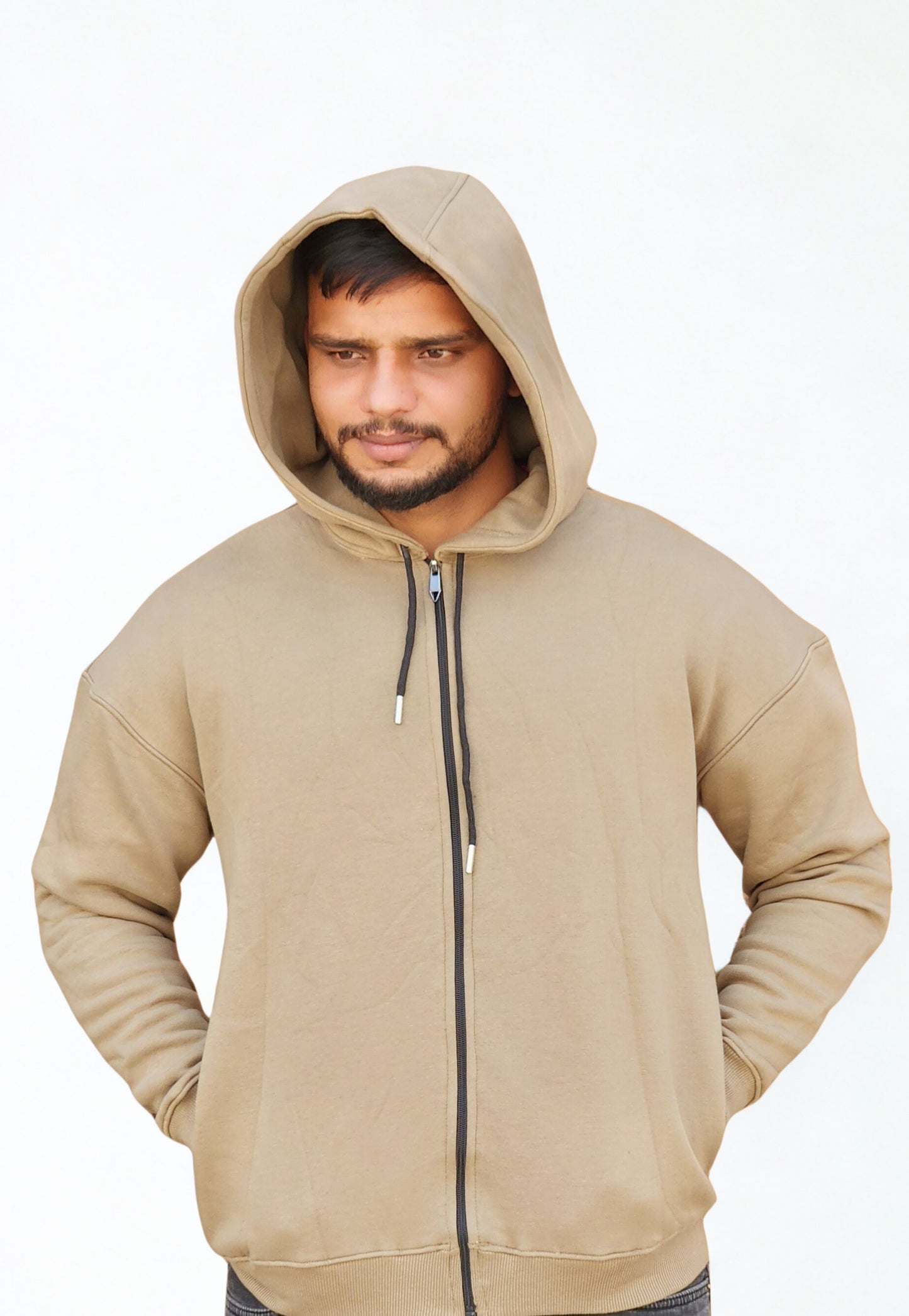 Zipped Cotton Fleece Hoodies
