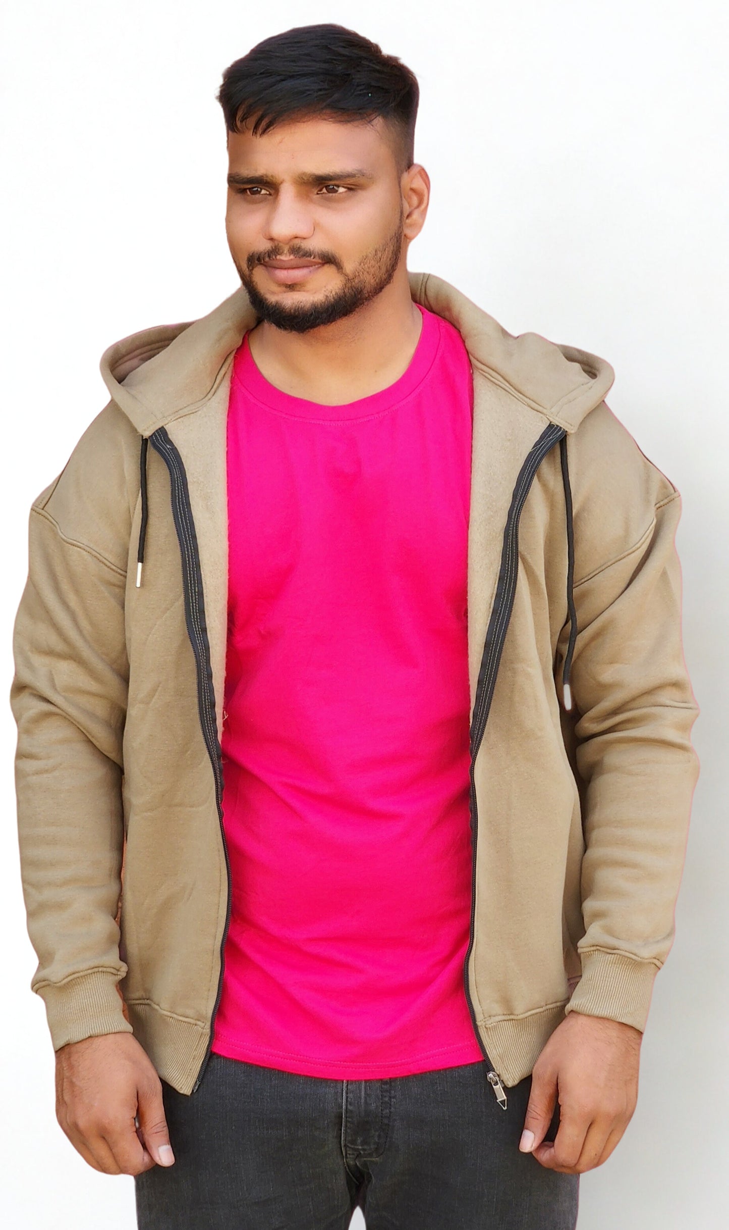 Zipped Cotton Fleece Hoodies